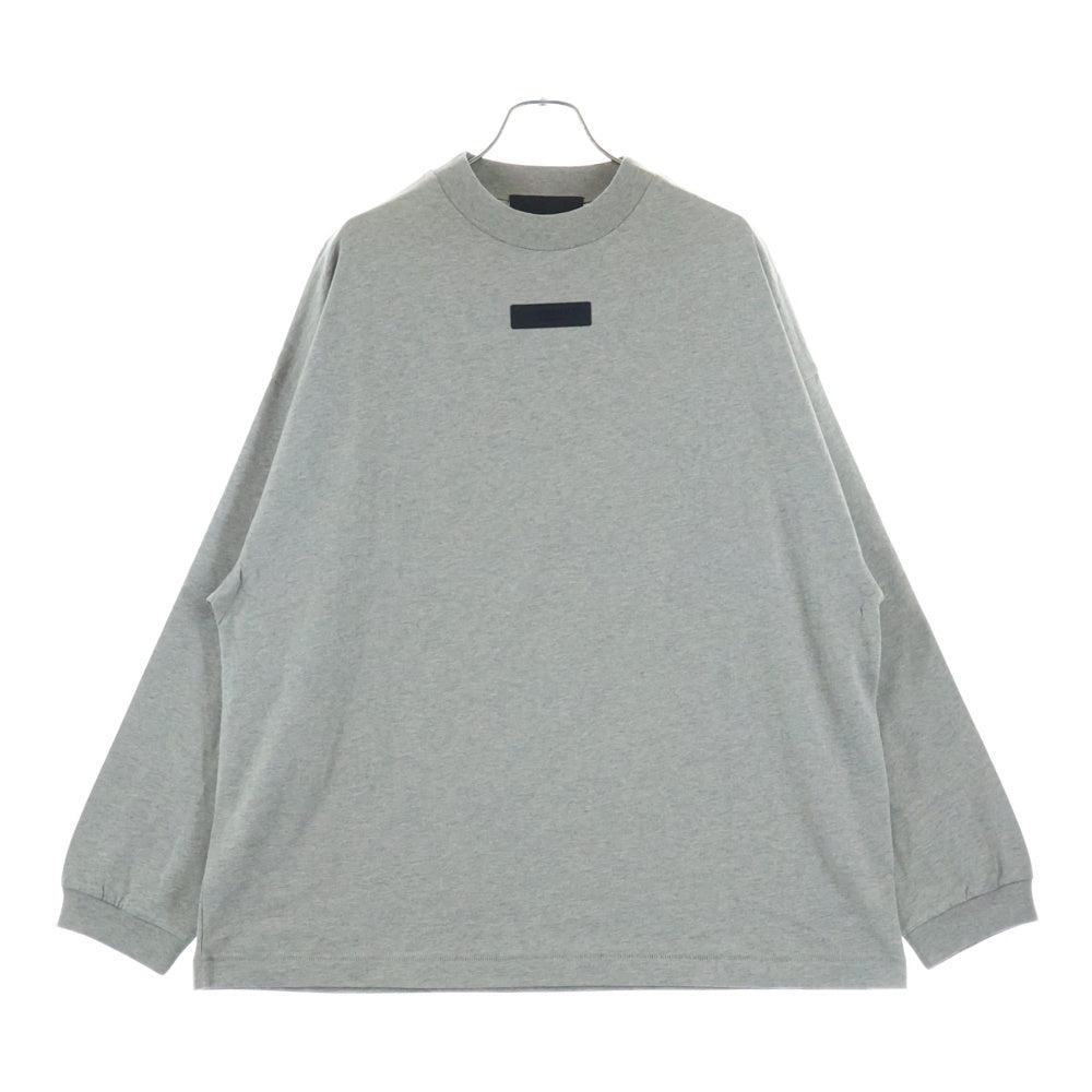 FEAR OF GOD ESSENTIALS(フィアオブゴッド エッセンシャルズ) L/S T-SHIRT ラバーロゴ 長袖Tシャツ ロンT グレー