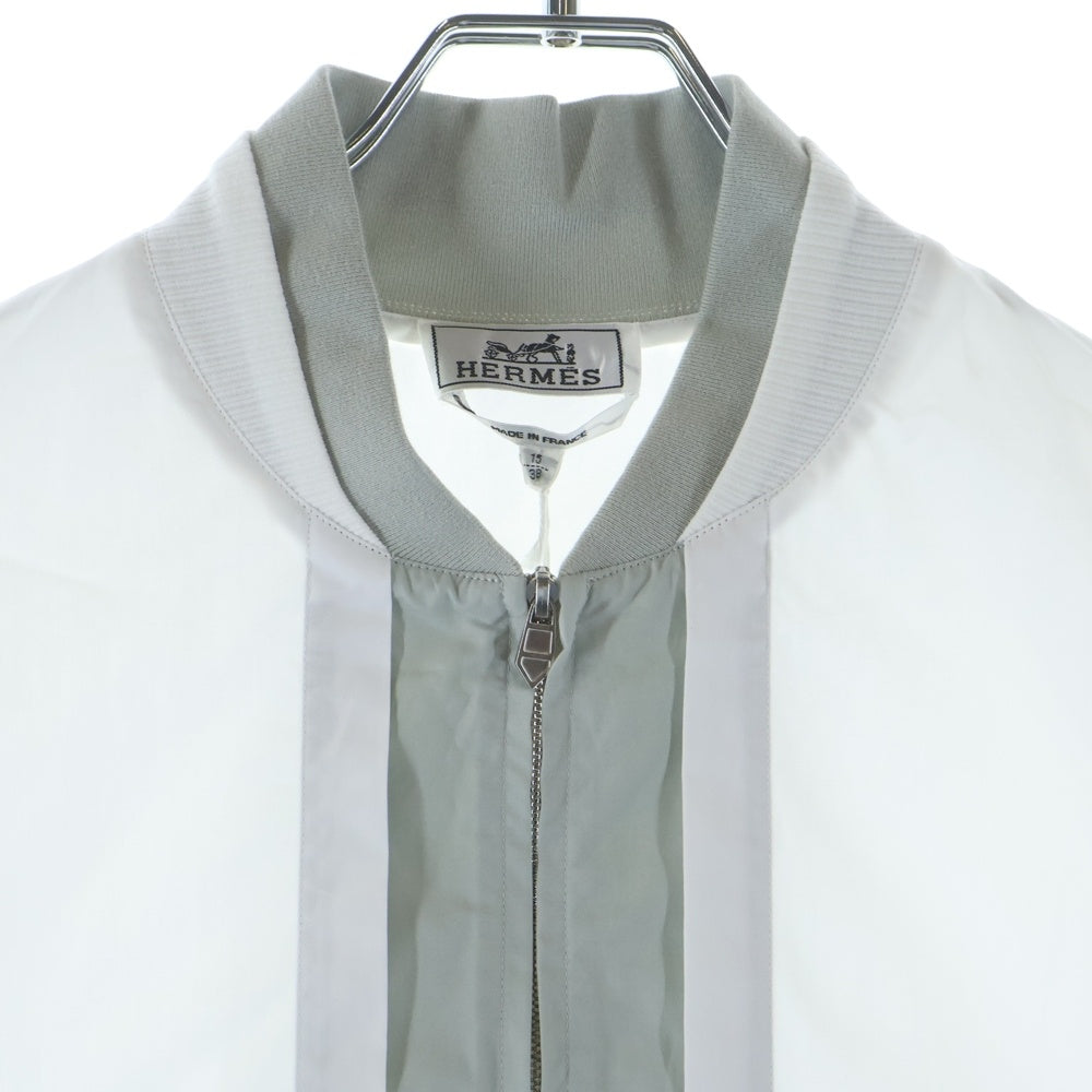 HERMES(エルメス) Twin Bicolore バイカラー シャツジャケット ホワイト