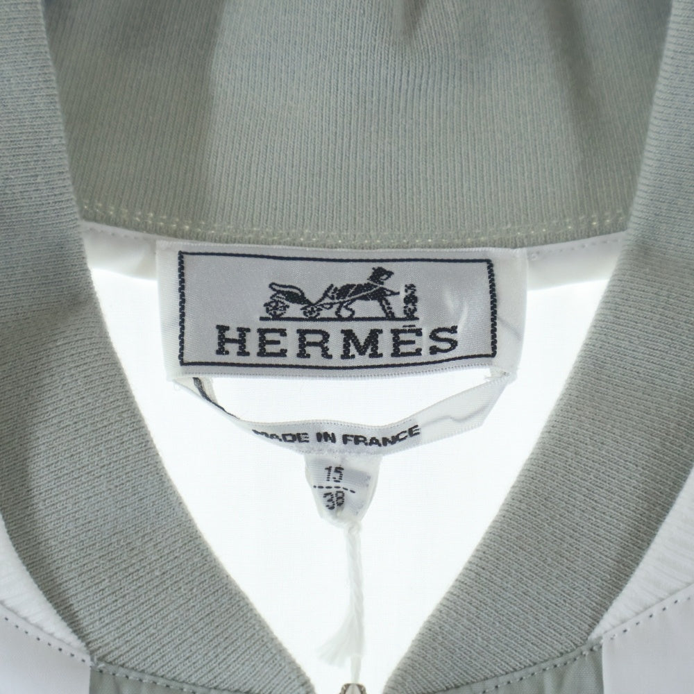 HERMES(エルメス) Twin Bicolore バイカラー シャツジャケット ホワイト
