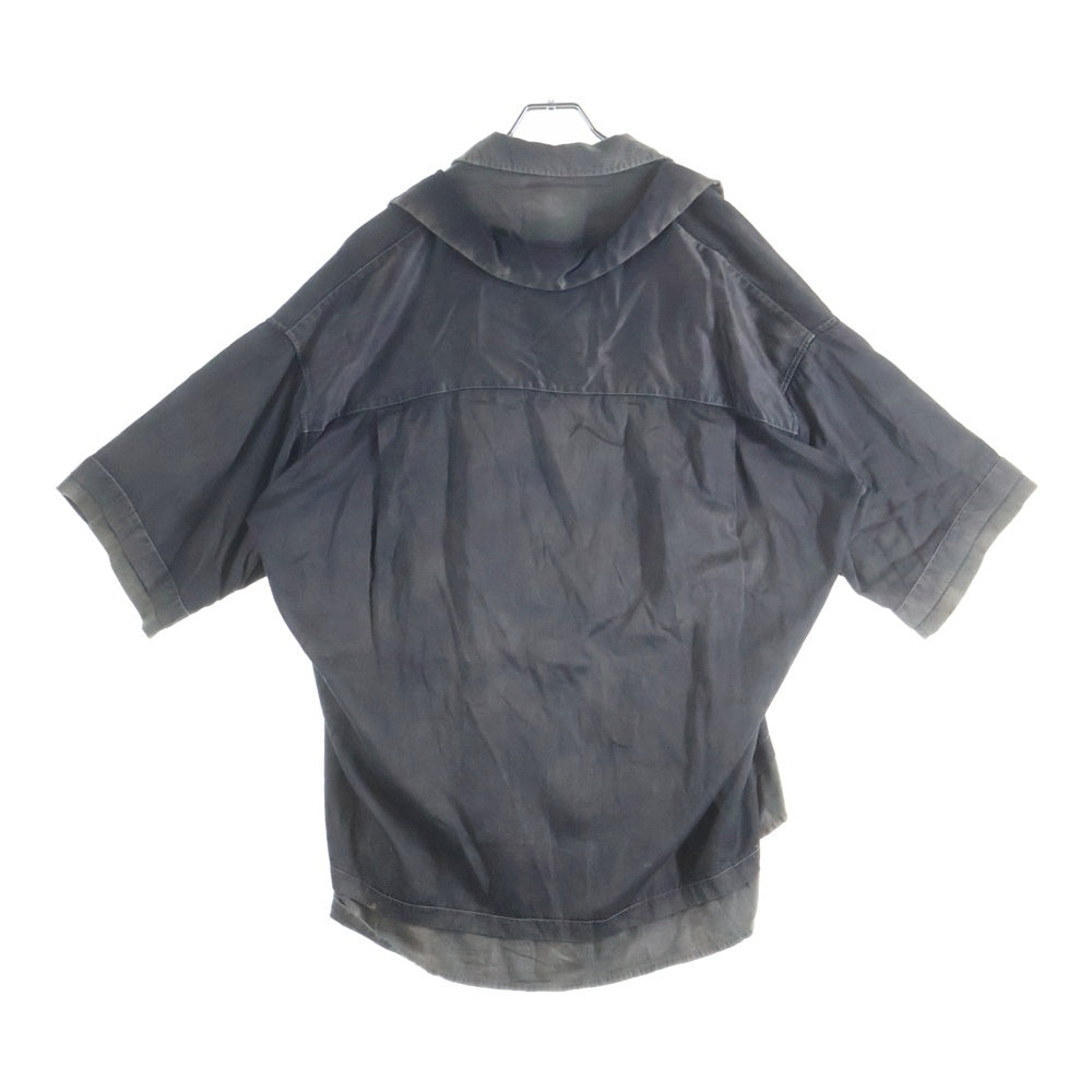 MAISON MIHARAYASUHIRO(メゾンミハラヤスヒロ) 24SS RC TWILL DOUBLE LAYERDE S/S SHIRTS レイヤード 半袖シャツ グレー A12SH071