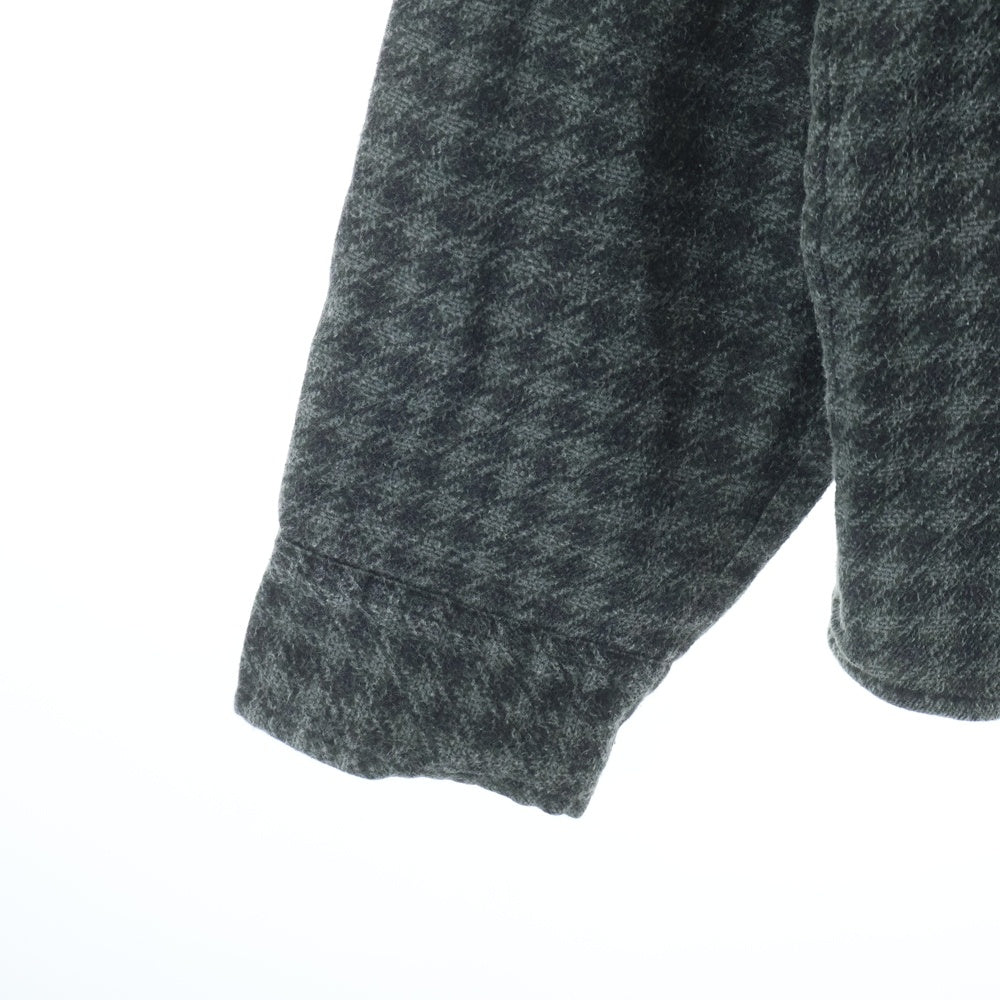 SUPREME(シュプリーム) 22AW Houndstooth Flannel Hooded Shirt ハウンズトゥース フランネル長袖チェックシャツ フーディー グレー