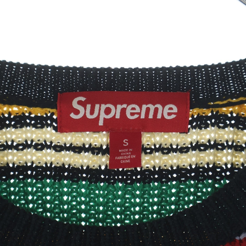 SUPREME(シュプリーム) 23AW Small Box Ribbed Sweater スモールボックスロゴ ボーダーニットセーター マルチ