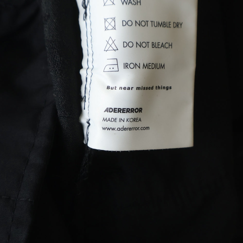 ADER ERROR(アーダーエラー) Black Ani Trousers トラウザーズ パンツ ブラック 231039F087003