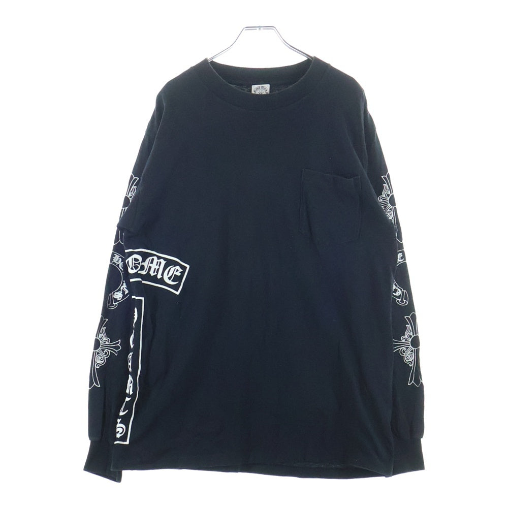 CHROME HEARTS(クロムハーツ) OLD CH L/S T-SHIRT オールド Tバー ホースシュープリント 長袖Tシャツ ロンT ブラック