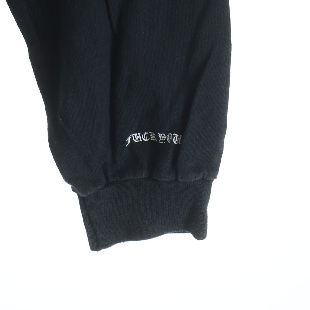 CHROME HEARTS(クロムハーツ) OLD CH L/S T-SHIRT オールド ネックロゴ バックダガープリント 長袖Tシャツ ロンT ブラック