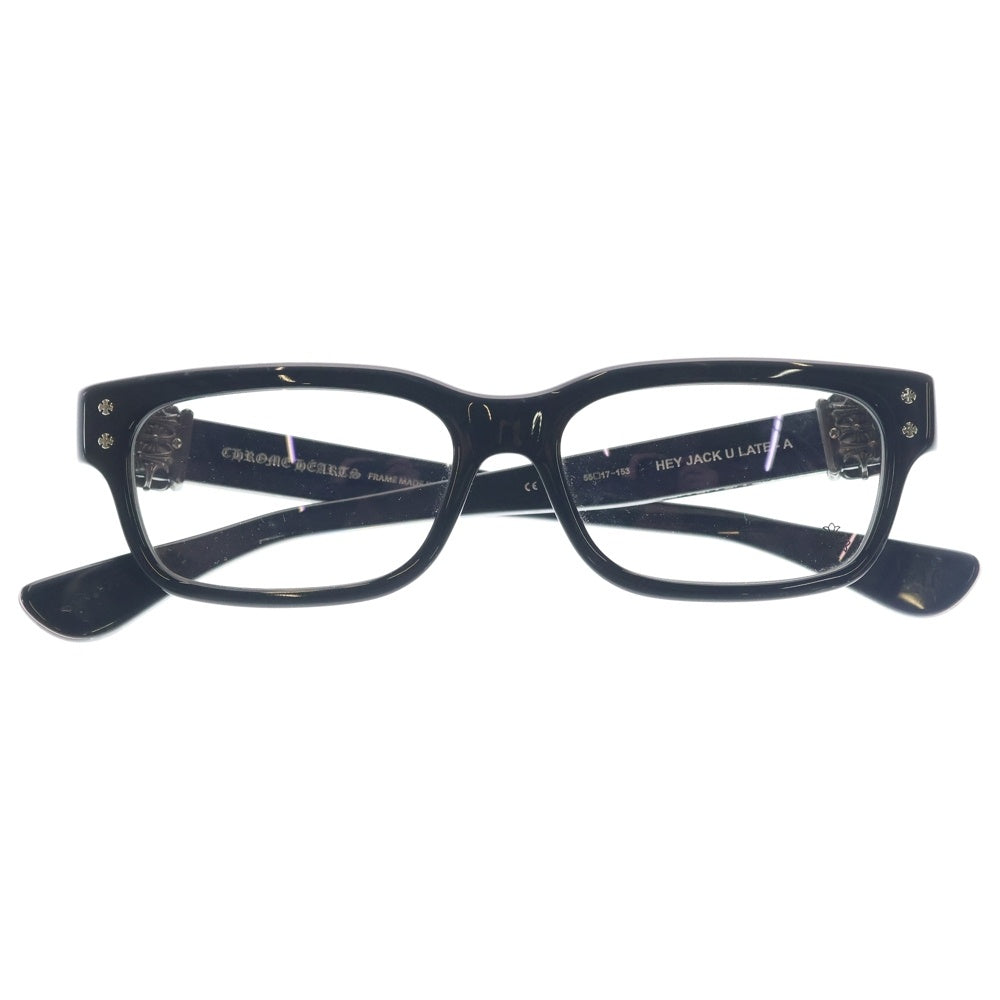 CHROME HEARTS(クロムハーツ) HEY JACK U LATE-A セメタリークロステンプルウェリントンサングラス 眼鏡 ブラック