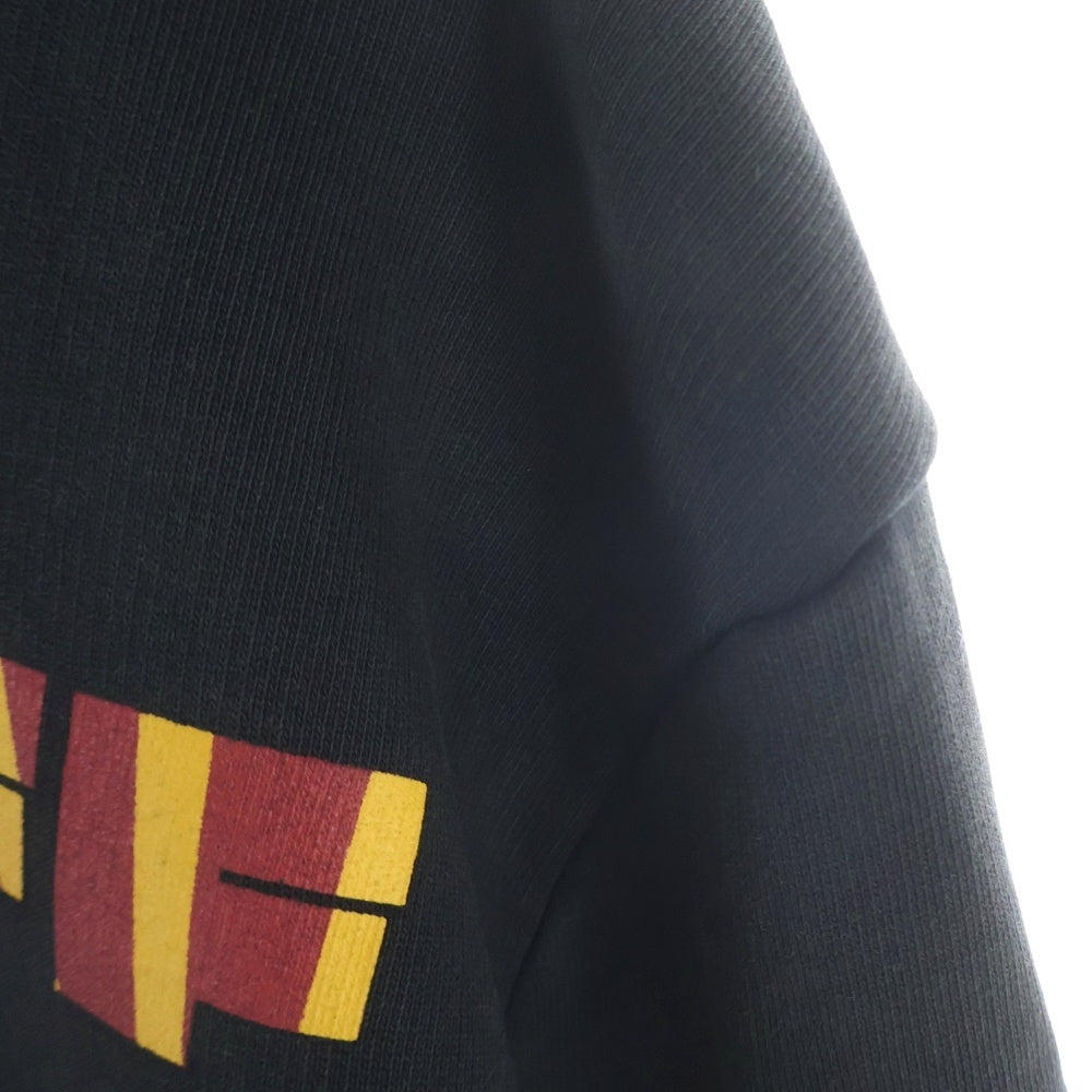 OFF-WHITE(オフホワイト) 17SS Hoodie ロゴプリント プルオーバースウェットパーカー フーディー ブラック