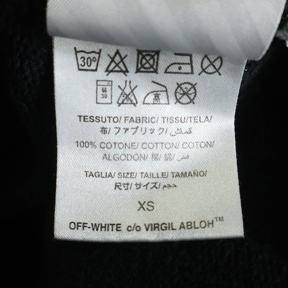 OFF-WHITE(オフホワイト) 17SS Hoodie ロゴプリント プルオーバースウェットパーカー フーディー ブラック