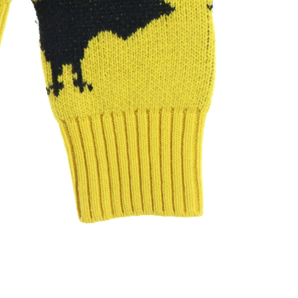GUCCI(グッチ) Wool Knit Sweater クルーネックウールニットセーター イエロー 493648 X9E79