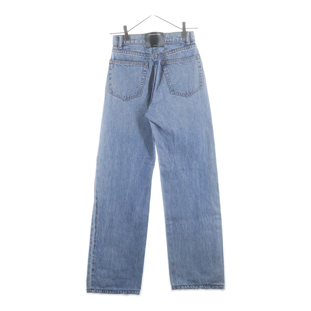 ALEXANDER WANG(アレキサンダーワン) Puff Logo Straight Leg Jean ストレートジーンズ デニムパンツ インディゴ