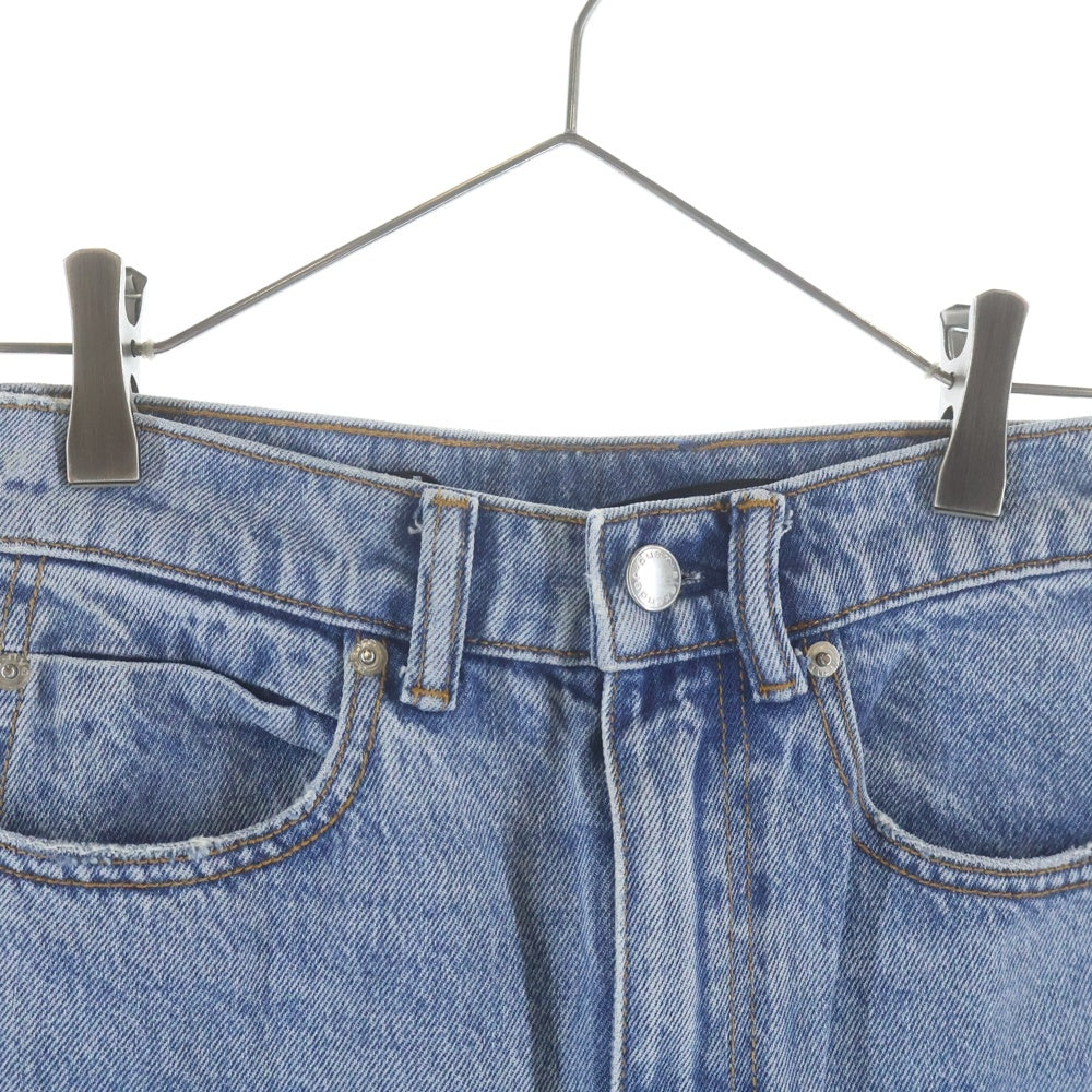 ALEXANDER WANG(アレキサンダーワン) Puff Logo Straight Leg Jean ストレートジーンズ デニムパンツ インディゴ