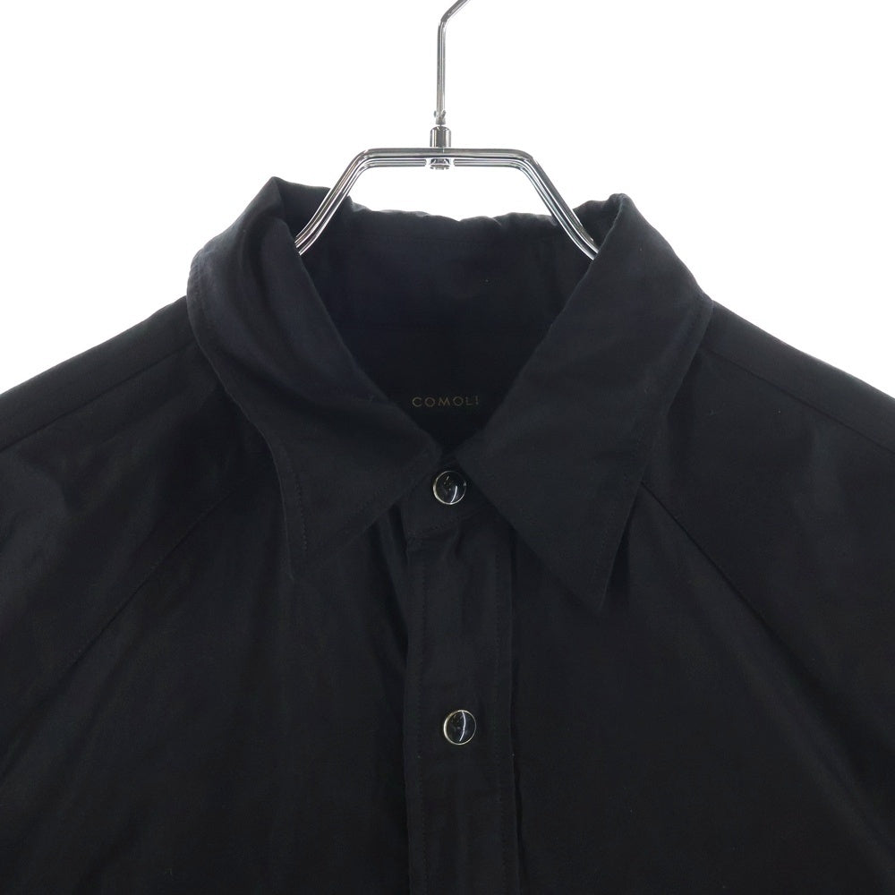 COMOLI(コモリ) 25SS コットンウエスタンシャツ ブラック D01-02002