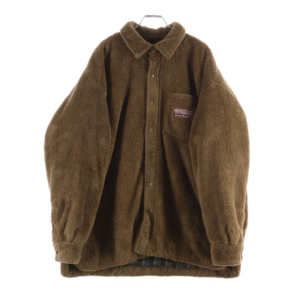 Acne Studios(アクネ ストゥディオズ) Otito Soft Teddy Jacket B90656 テディ フーリース ボアジャケット ブラウン