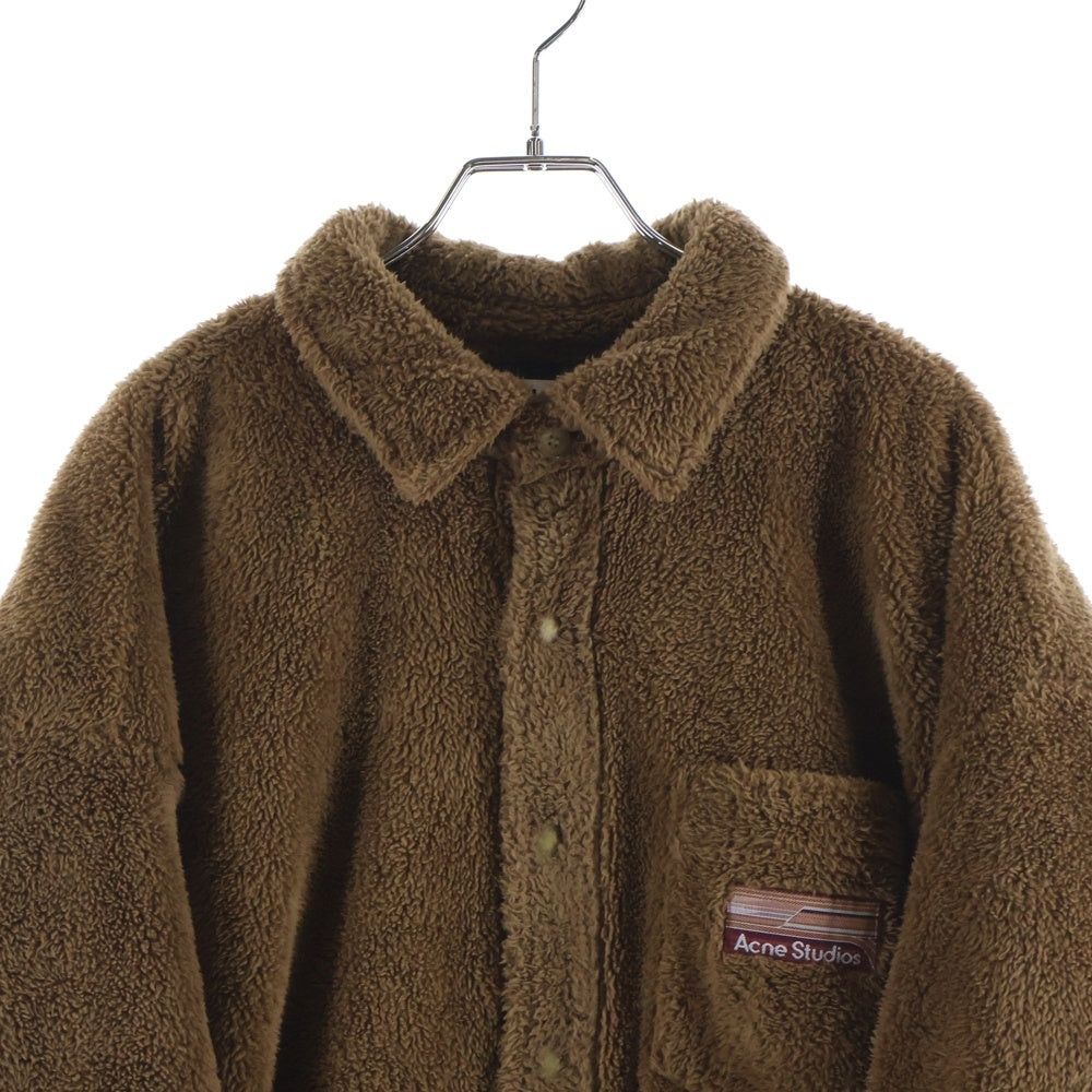 Acne Studios(アクネ ストゥディオズ) Otito Soft Teddy Jacket B90656 テディ フーリース ボアジャケット ブラウン