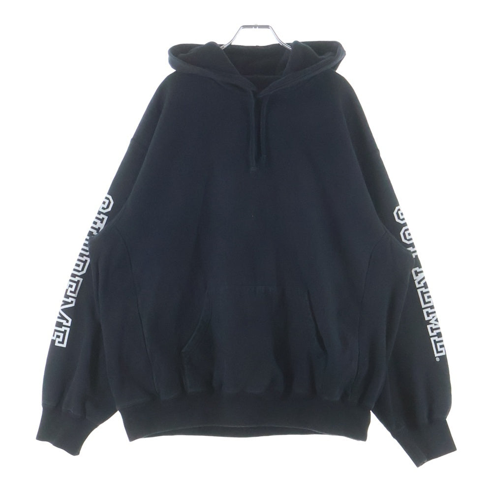SUPREME(シュプリーム) 24AW Collegiate Sleeve Hooded Sweatshirt カレッジエイトロゴ スリーブ フーデッド スウェットシャツ パーカー ブラック