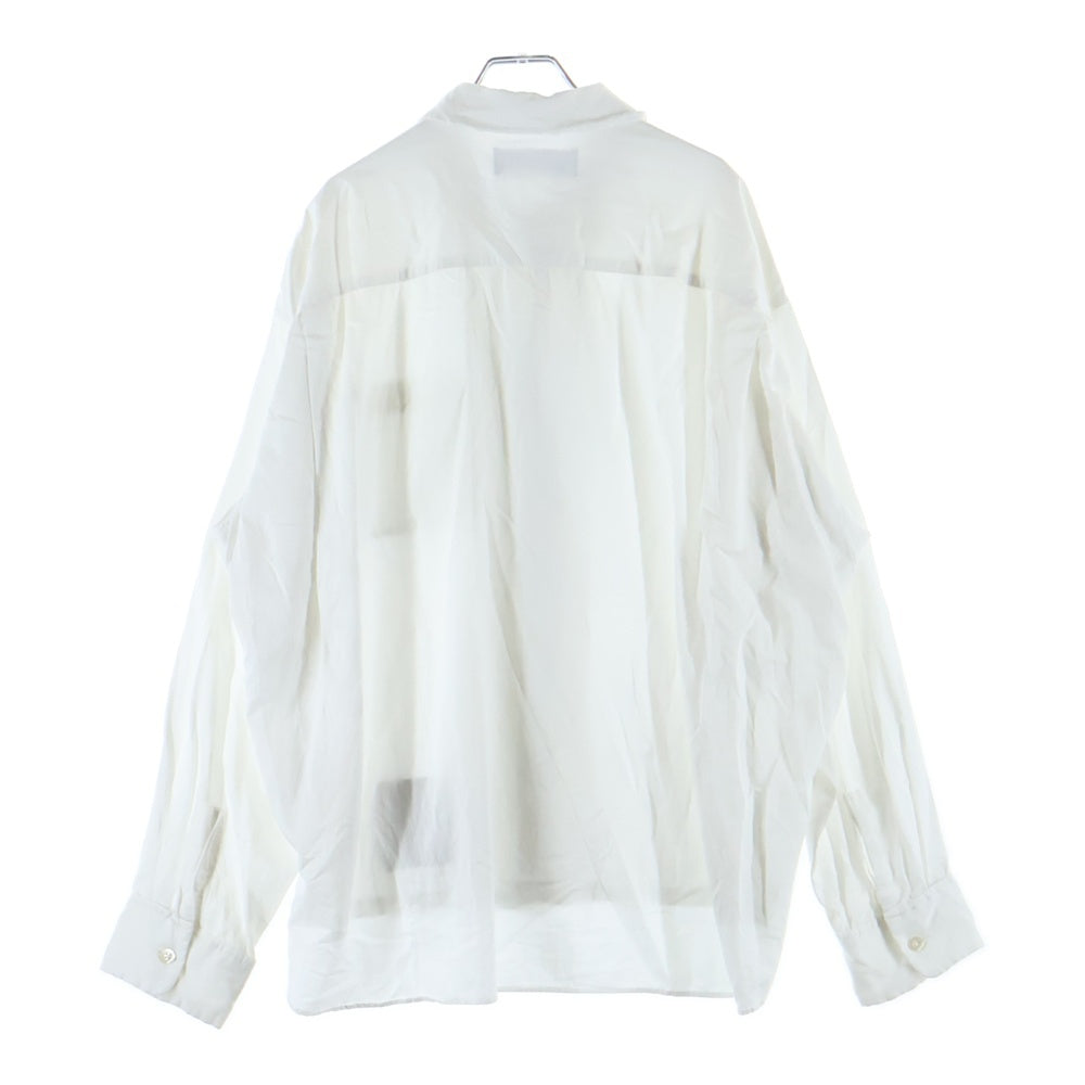MAISON MIHARAYASUHIRO(メゾンミハラヤスヒロ) 23SS in・stru(men-tal) Satin Shirt I10SH031 インストルメンタル レーヨン 開襟長袖シャツ ホワイト