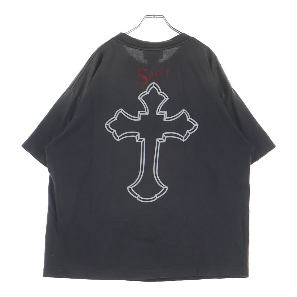 SAINT MICHAEL(セントマイケル) 25SS 2PAC 2PC SS TEE ダメージ加工 半袖Tシャツ グレー SM-HR8-0000-C14