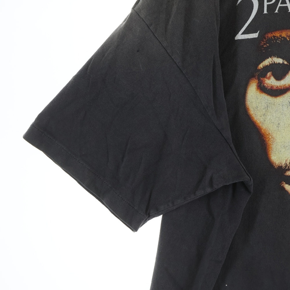 SAINT MICHAEL(セントマイケル) 25SS 2PAC 2PC SS TEE ダメージ加工 半袖Tシャツ グレー SM-HR8-0000-C14