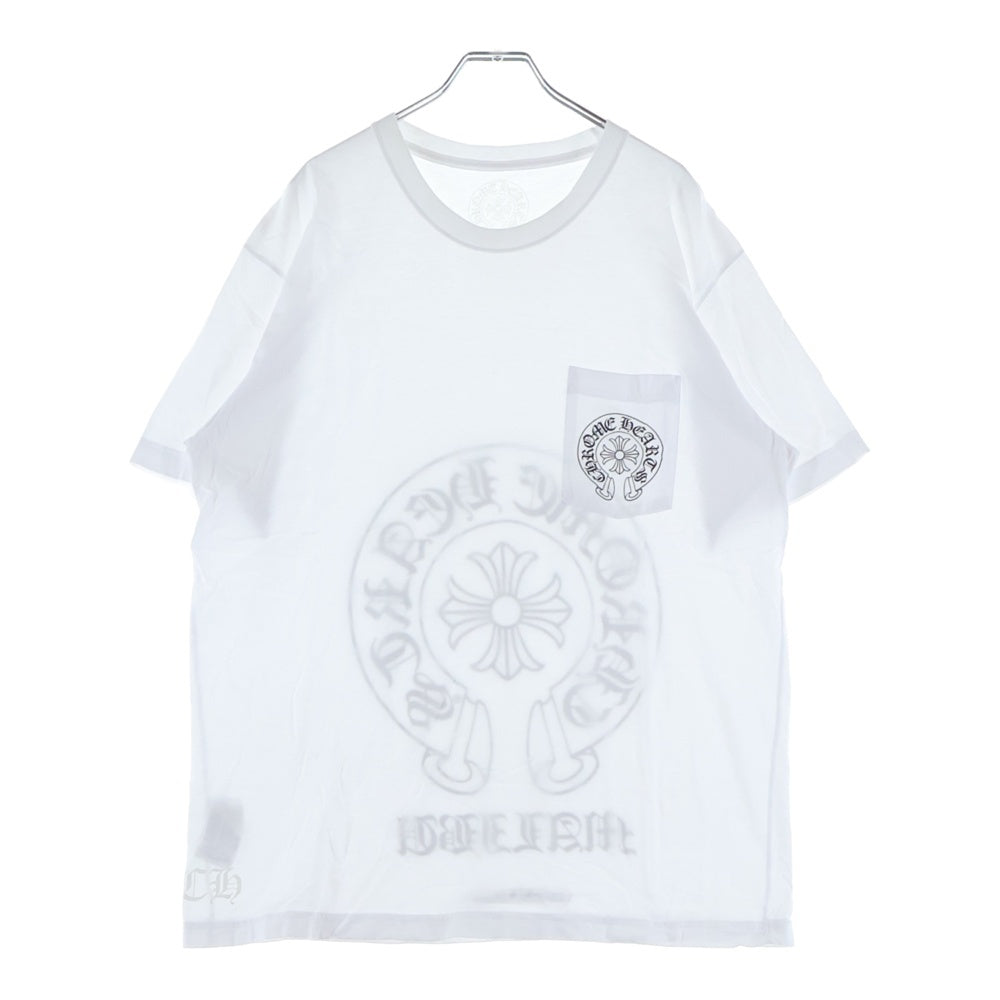 CHROME HEARTS(クロムハーツ) CH T-SHIRT LTD MALIBU マリブ限定 バックホースシュープリント 半袖Tシャツ ホワイト