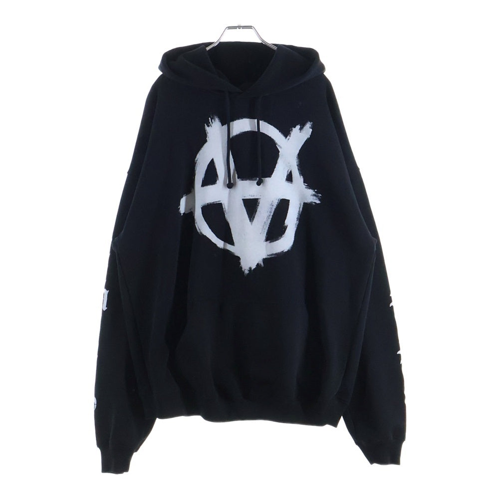VETEMENTS(ヴェトモン) 21SS ANARCHY GOTHIC HOODIE UE51TR650B アナーキーゴシックフーディ プルオーバーパーカー ブラック