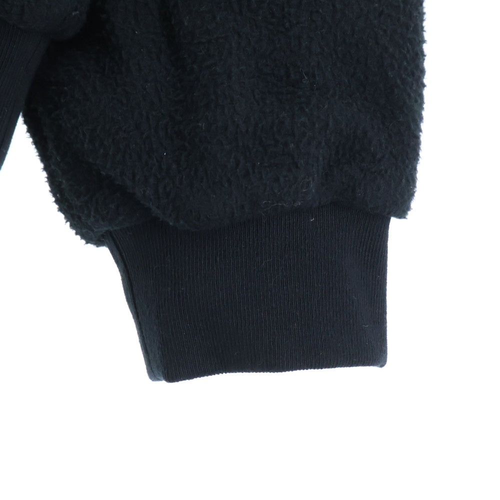 BALENCIAGA(バレンシアガ) OUTERWEAR ZIP-UP HOODIE 768694 TRVZ8 ア フリース ジップアップ バックロゴジャケット ブラック
