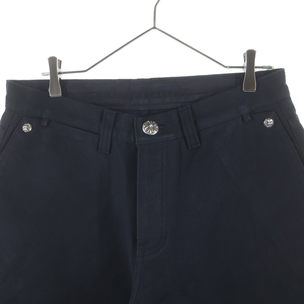 CHROME HEARTS(クロムハーツ) Cemetery Cross Leather Patch Cotton Cargo Pants セメタリー レザ クロスパッチ コットン カーゴパンツ ブラック
