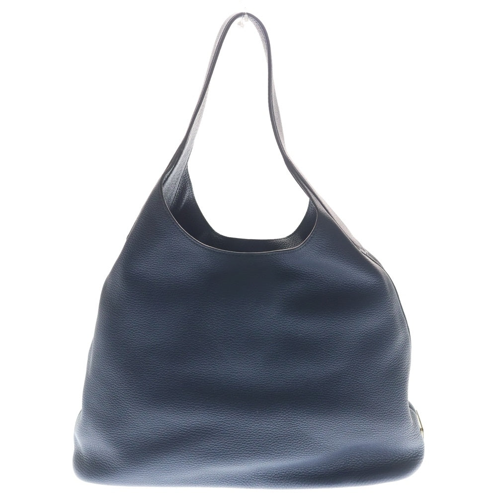 PRADA(プラダ) 1 Shoulder トライアングルロゴ 型押し レザーハンドバッグ ネイビー 1BC026 レディース