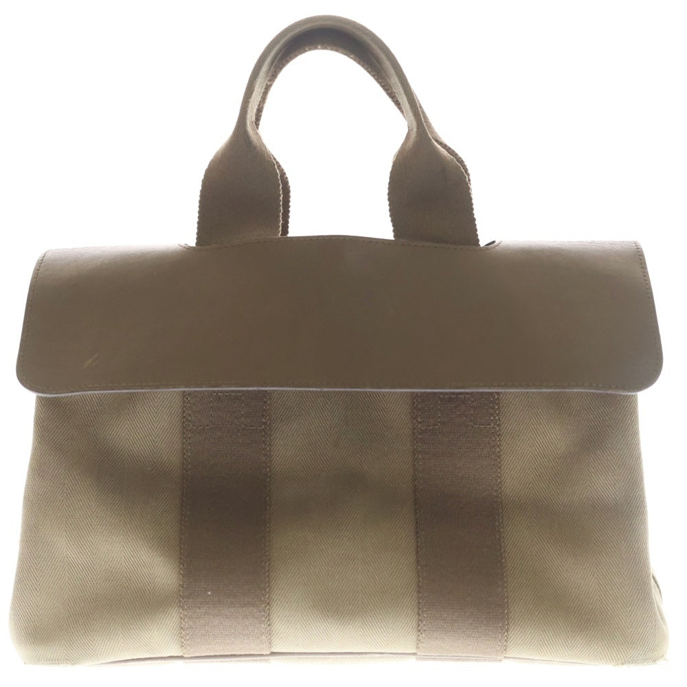 HERMES(エルメス) ヴァルパライソPM キャンバス/レザー ハンドバッグ ベージュ □J刻印 レディース