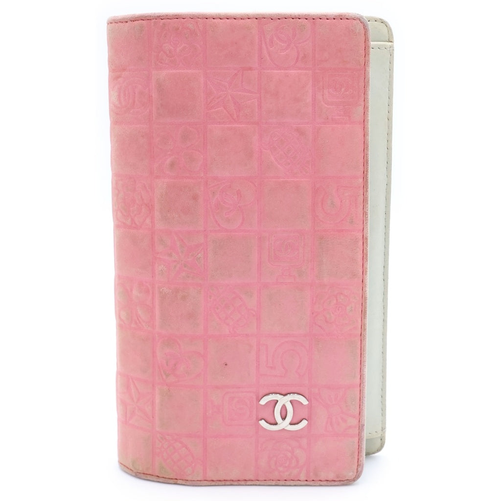 CHANEL(シャネル) アイコンライン ココマーク レザーウォレット 長財布 ピンク レディース