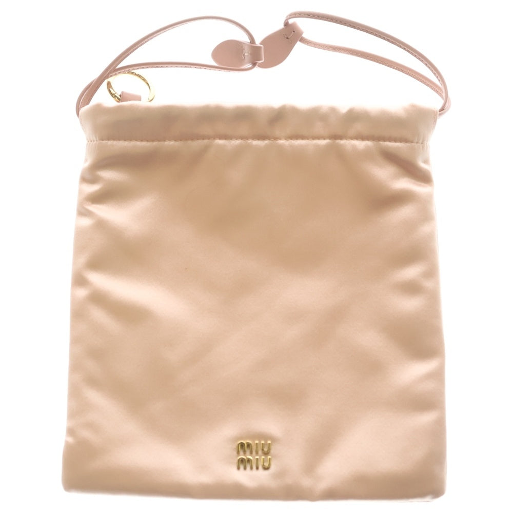 miumiu(ミュウミュウ) RASO シルク混 巾着バッグ ピンク 5NG010 レディース