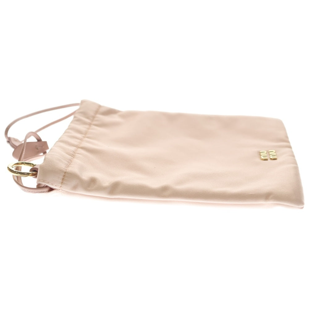 miumiu(ミュウミュウ) RASO シルク混 巾着バッグ ピンク 5NG010 レディース