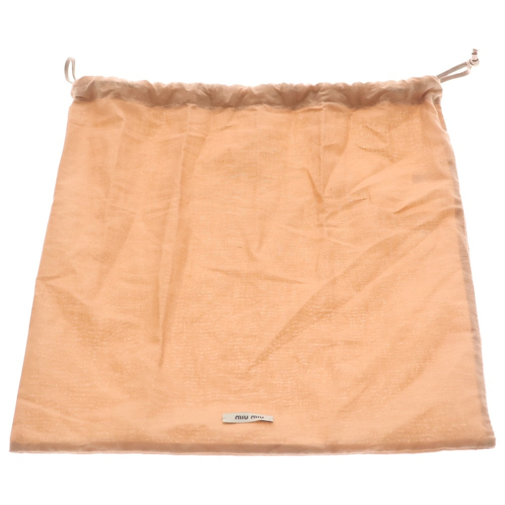 miumiu(ミュウミュウ) RASO シルク混 巾着バッグ ピンク 5NG010 レディース
