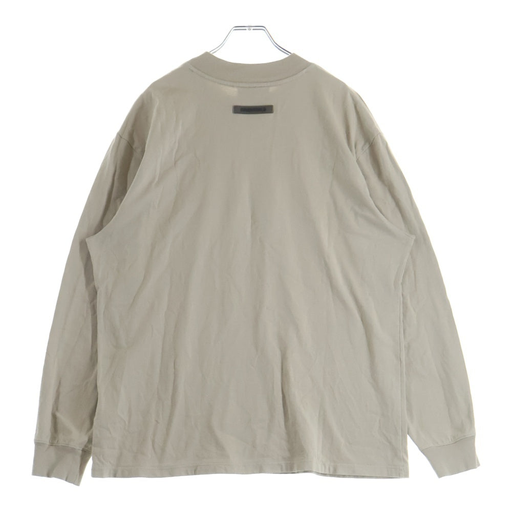 FEAR OF GOD ESSENTIALS(フィアオブゴッド エッセンシャルズ) L/S T-SHIRT リフレクターロゴ 長袖Tシャツ ロンT ベージュ
