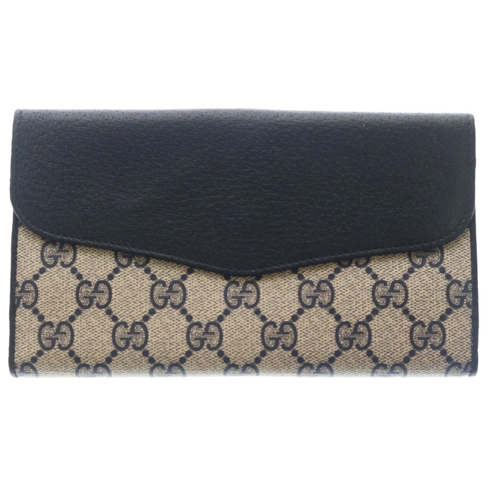 GUCCI(グッチ) VINTAGE Wallet ヴィンテージ シェリーライン ロングウォレット 長財布 ネイビー レディース