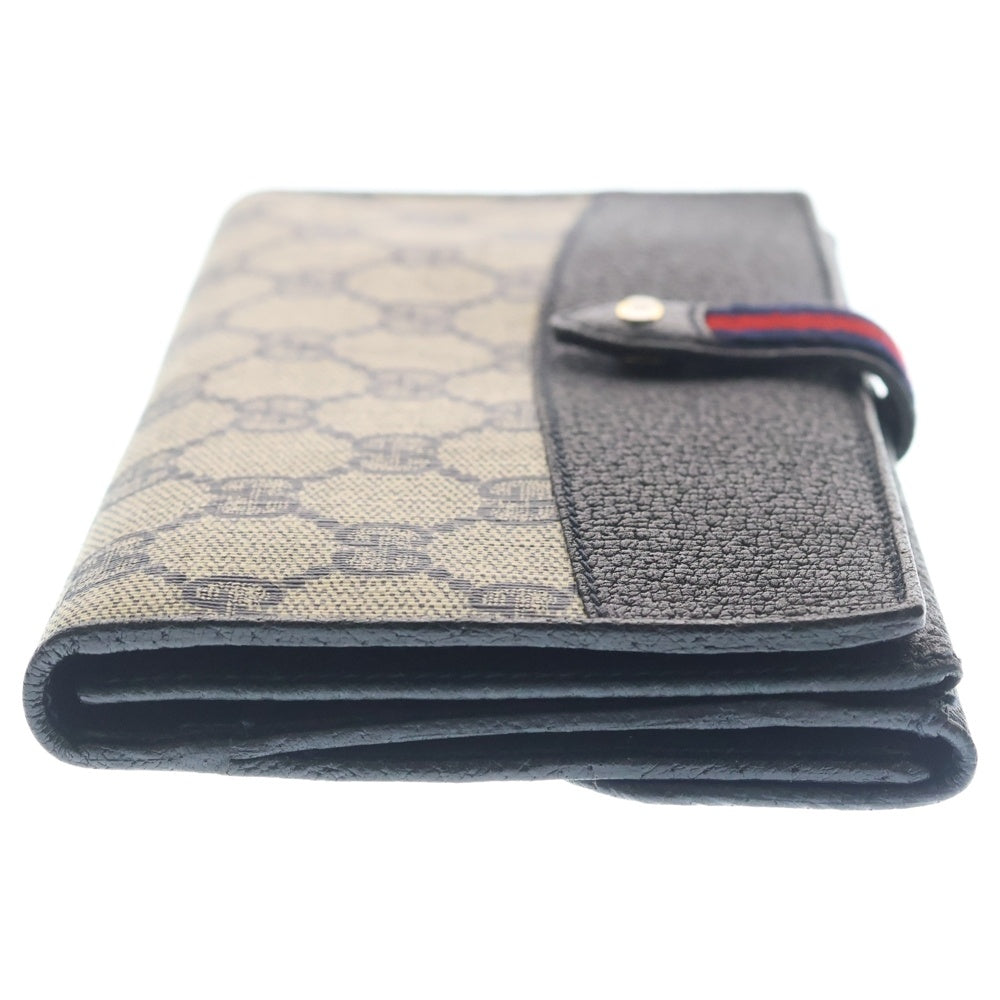 GUCCI(グッチ) VINTAGE Wallet ヴィンテージ シェリーライン ロングウォレット 長財布 ネイビー レディース