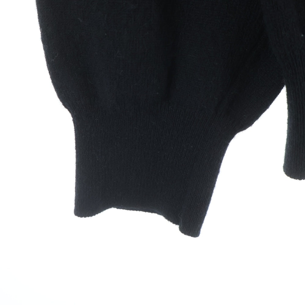 Maison Margiela(メゾンマルジェラ) 12AW エルボーパッチ Vネックニットセーター ブラック