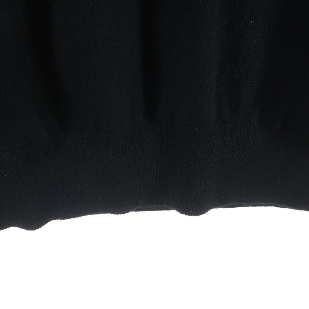 Maison Margiela(メゾンマルジェラ) 12AW エルボーパッチ Vネックニットセーター ブラック