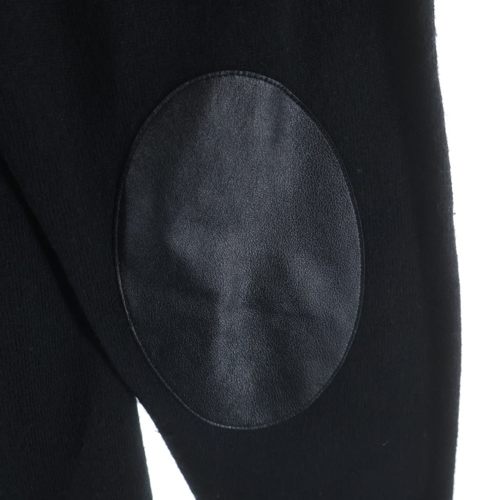 Maison Margiela(メゾンマルジェラ) 12AW エルボーパッチ Vネックニットセーター ブラック
