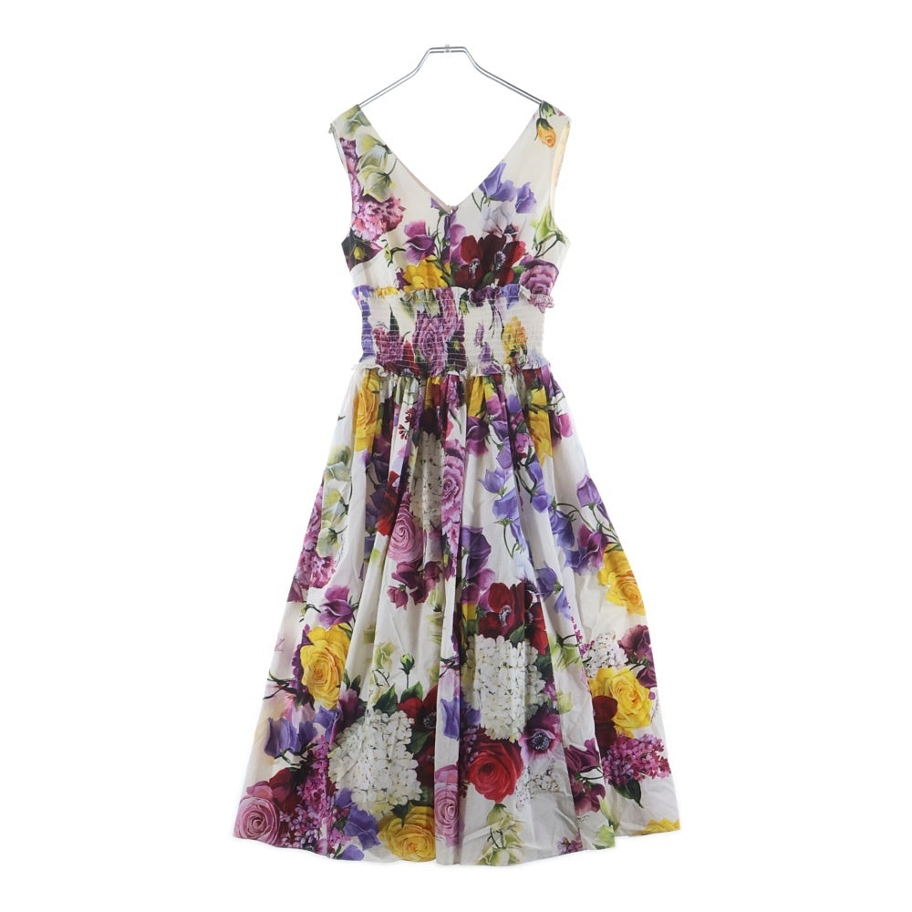 DOLCE & GABBANA(ドルチェアンドガッバーナ) フラワープリント ロング ワンピース マルチカラー レディース