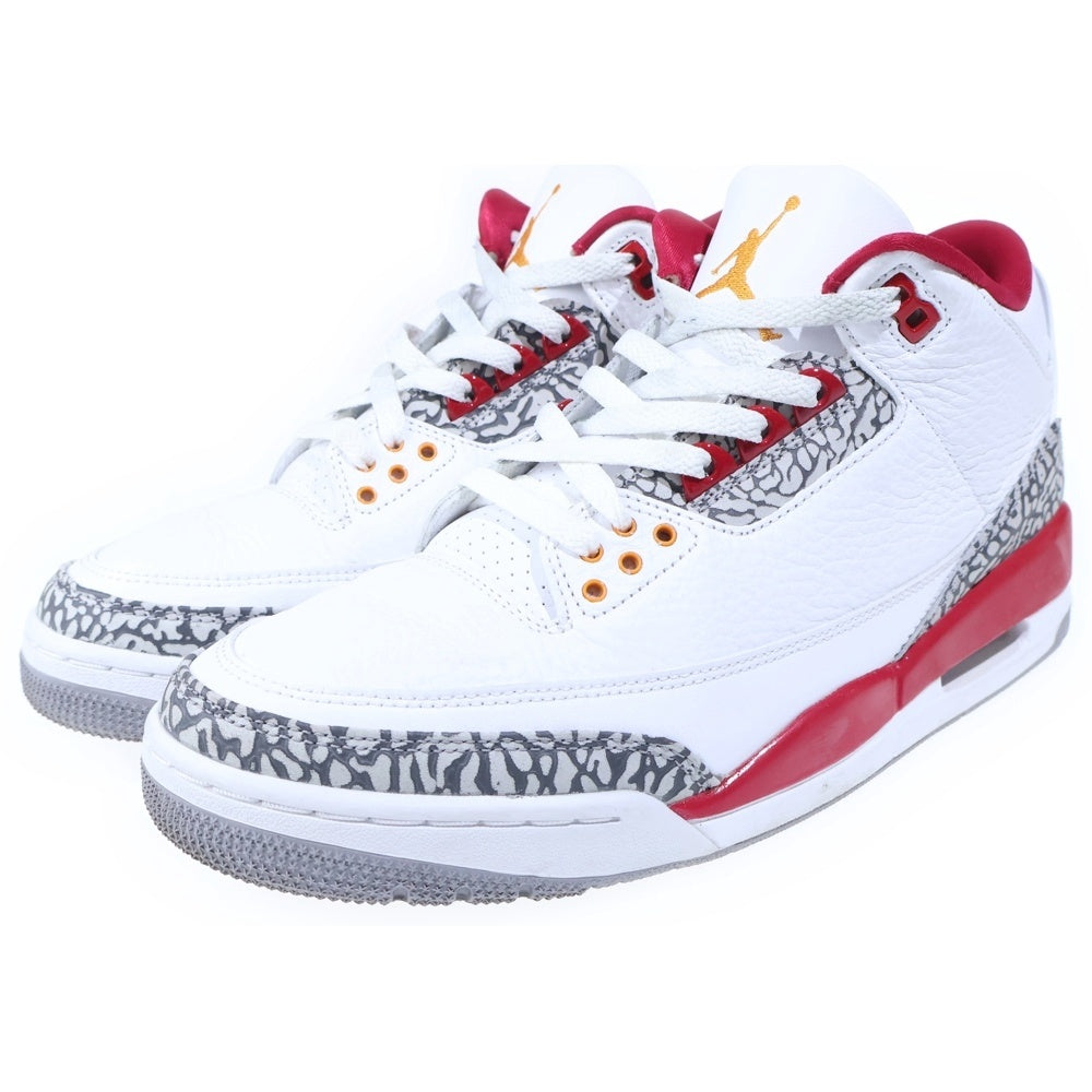 NIKE(ナイキ) AIR JORDAN3 CARDINAL RED CT8532-126 エアジョーダン3 カーディナルレッド ハイカットスニーカー ホワイト/レッド US10/28.0cm