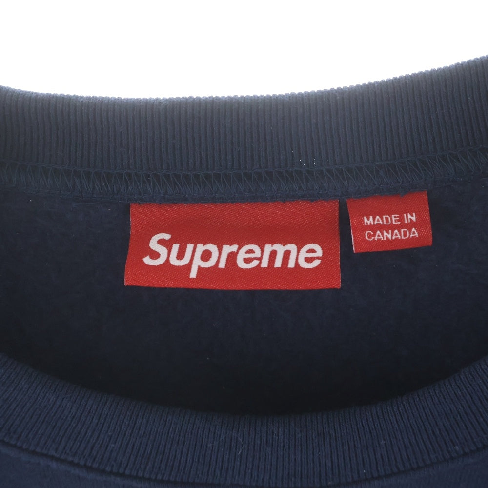 SUPREME(シュプリーム) 25AW Small Box Crewneck スモールボックスロゴ クルーネックスウェットトレーナー ネイビー