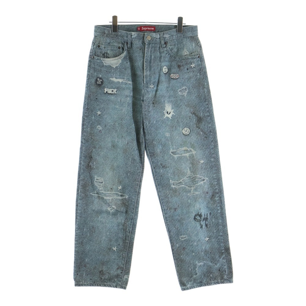 SUPREME(シュプリーム) 24AW HJR Trompe Loeil Loose Fit Jean トロンプルイユ ルーズフィット ジーンズ デニムパンツ インディゴ