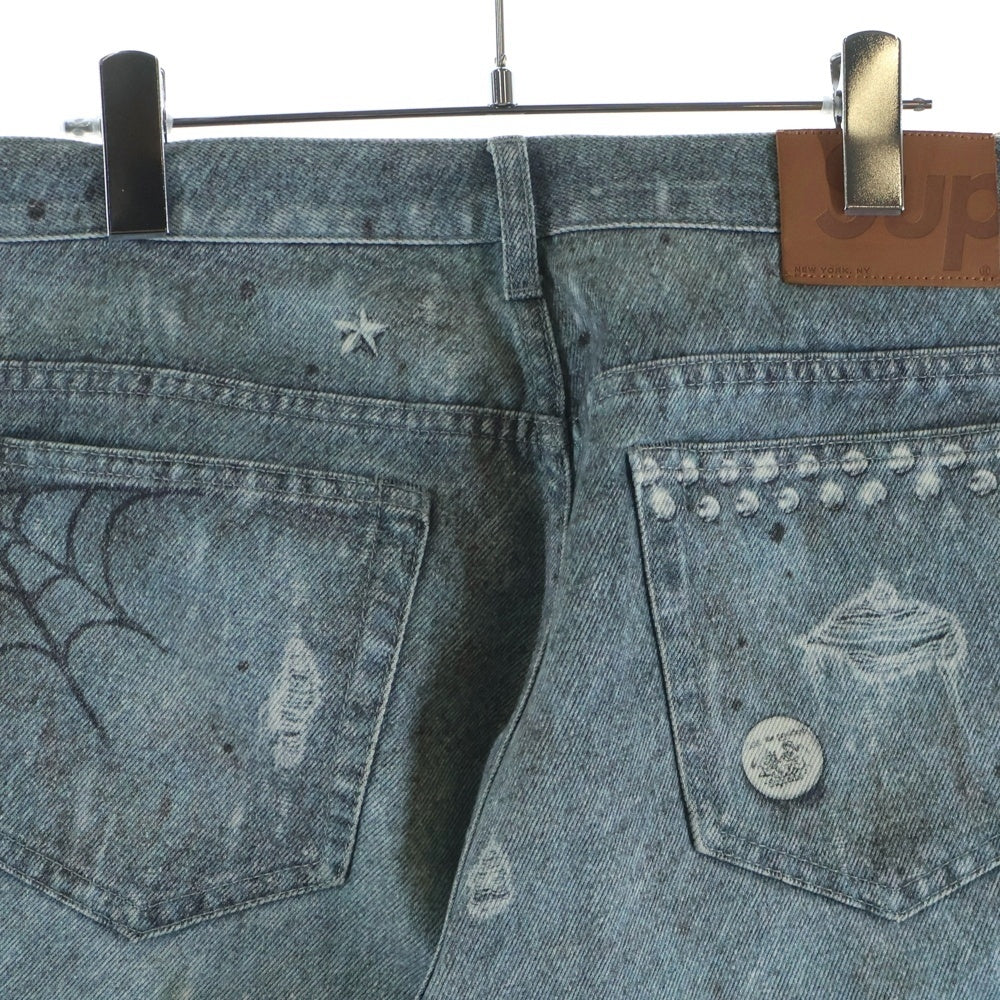SUPREME(シュプリーム) 24AW HJR Trompe Loeil Loose Fit Jean トロンプルイユ ルーズフィット ジーンズ デニムパンツ インディゴ