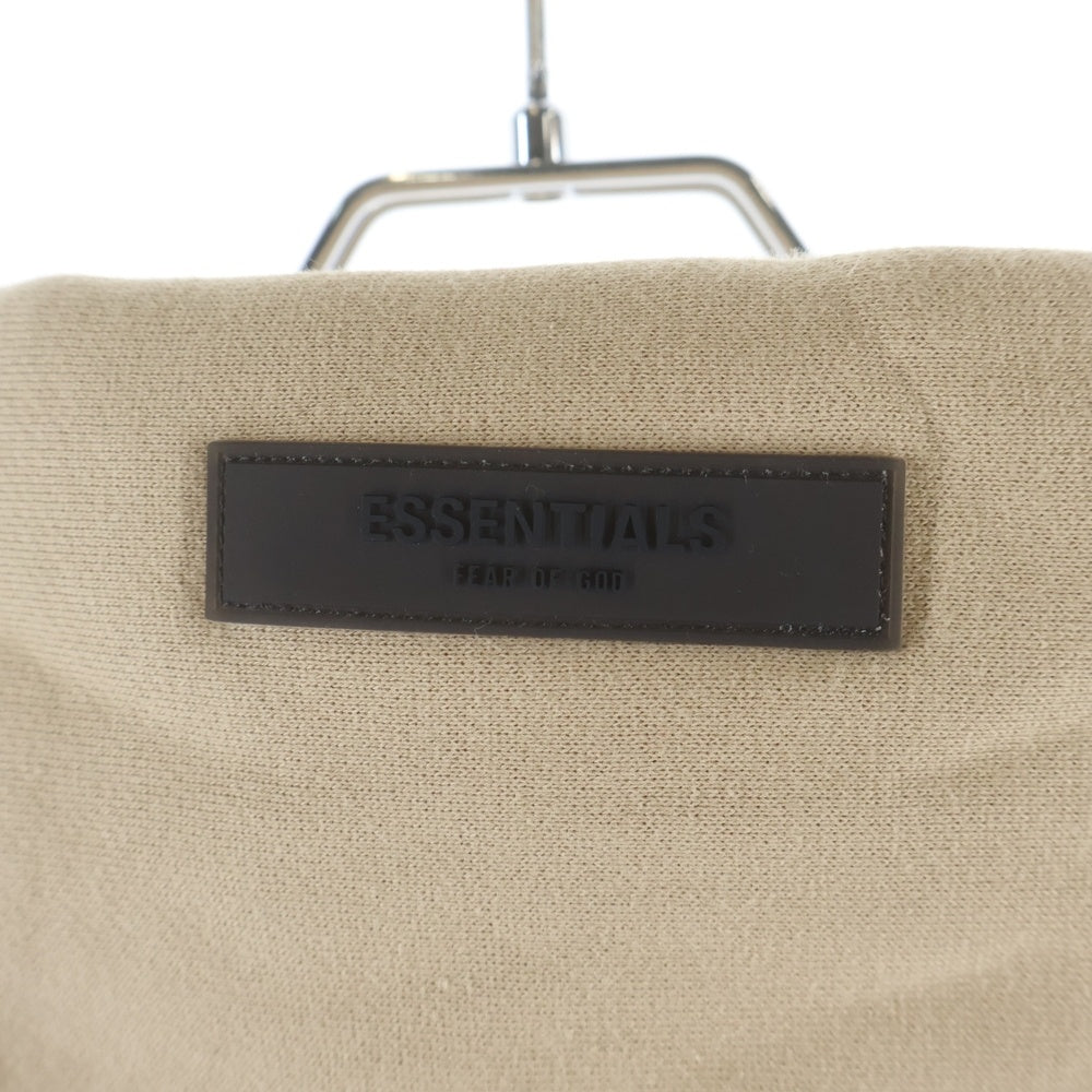 FEAR OF GOD ESSENTIALS(フィアオブゴッド エッセンシャルズ) HOODIE ラバーロゴ プルオーバースウェットパーカー フーディー ベージュ