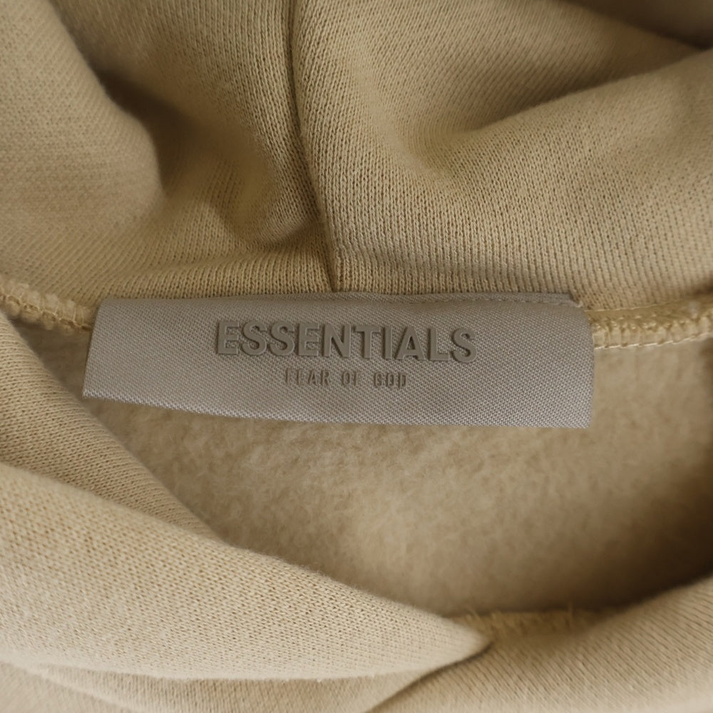 FEAR OF GOD ESSENTIALS(フィアオブゴッド エッセンシャルズ) HOODIE ラバーロゴ プルオーバースウェットパーカー フーディー ベージュ