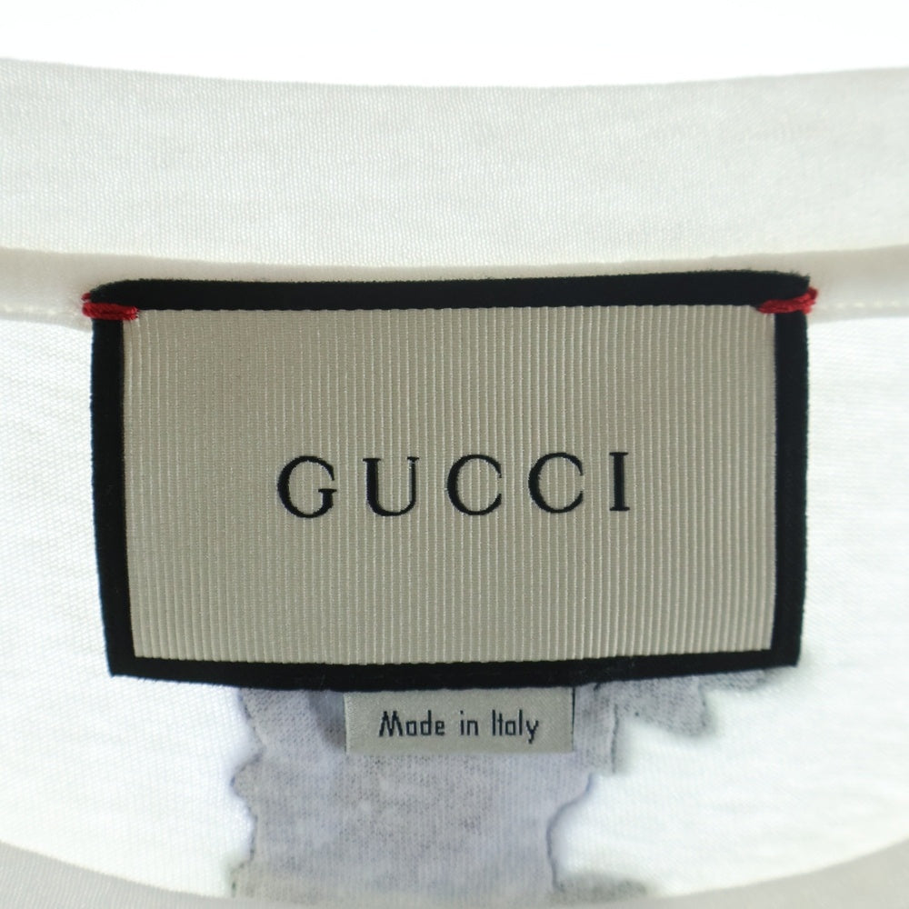 GUCCI(グッチ) Flower T-Shirt ダメージ加工 フラワーロゴ 半袖Tシャツ