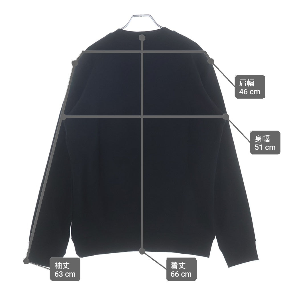 Alexander McQueen(アレキサンダーマックイーン) Pattern Round Neck Long Sleeves Sweatshirt クルーネックスウェットトレーナー ブラック 415099 RKH51