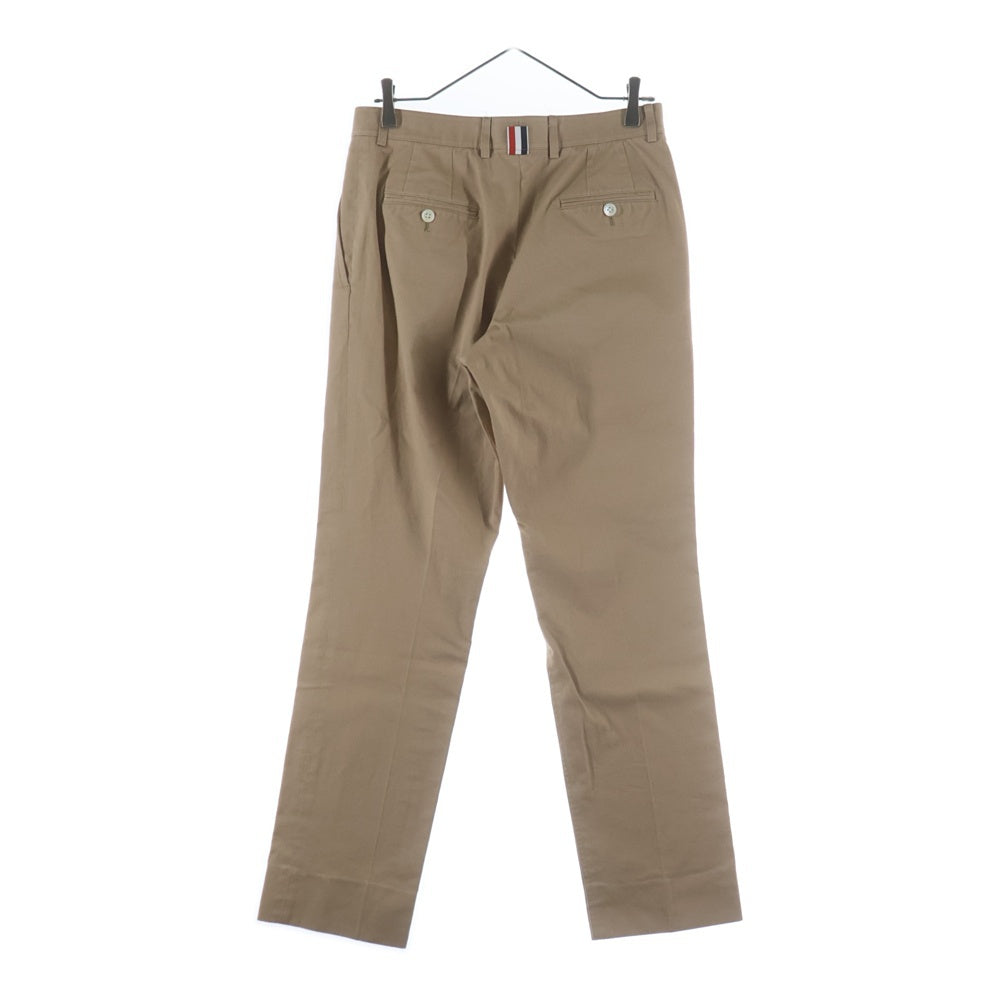 THOM BROWNE(トムブラウン) Khaki Cotton Zip Fly Dress Pants ジップフライ コットンパンツ ベージュ MTU187A00455250