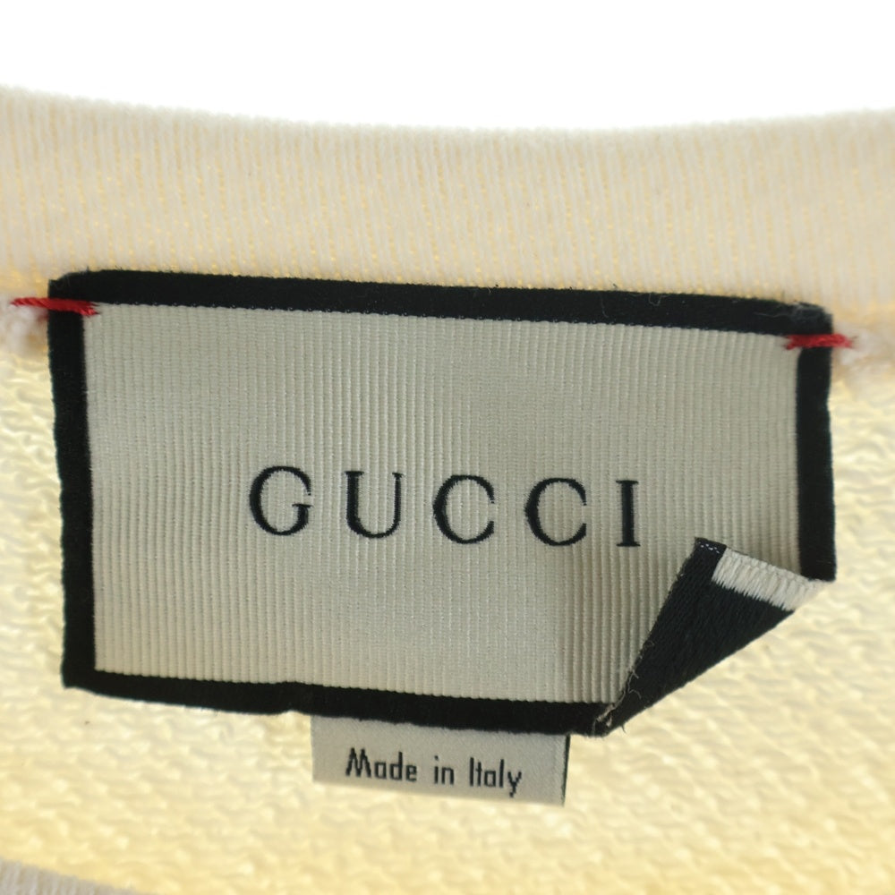 GUCCI(グッチ) Sweatshirt ラインストーン装飾 クルーネックスウェットトレーナー アイボリー 515013 X9S48