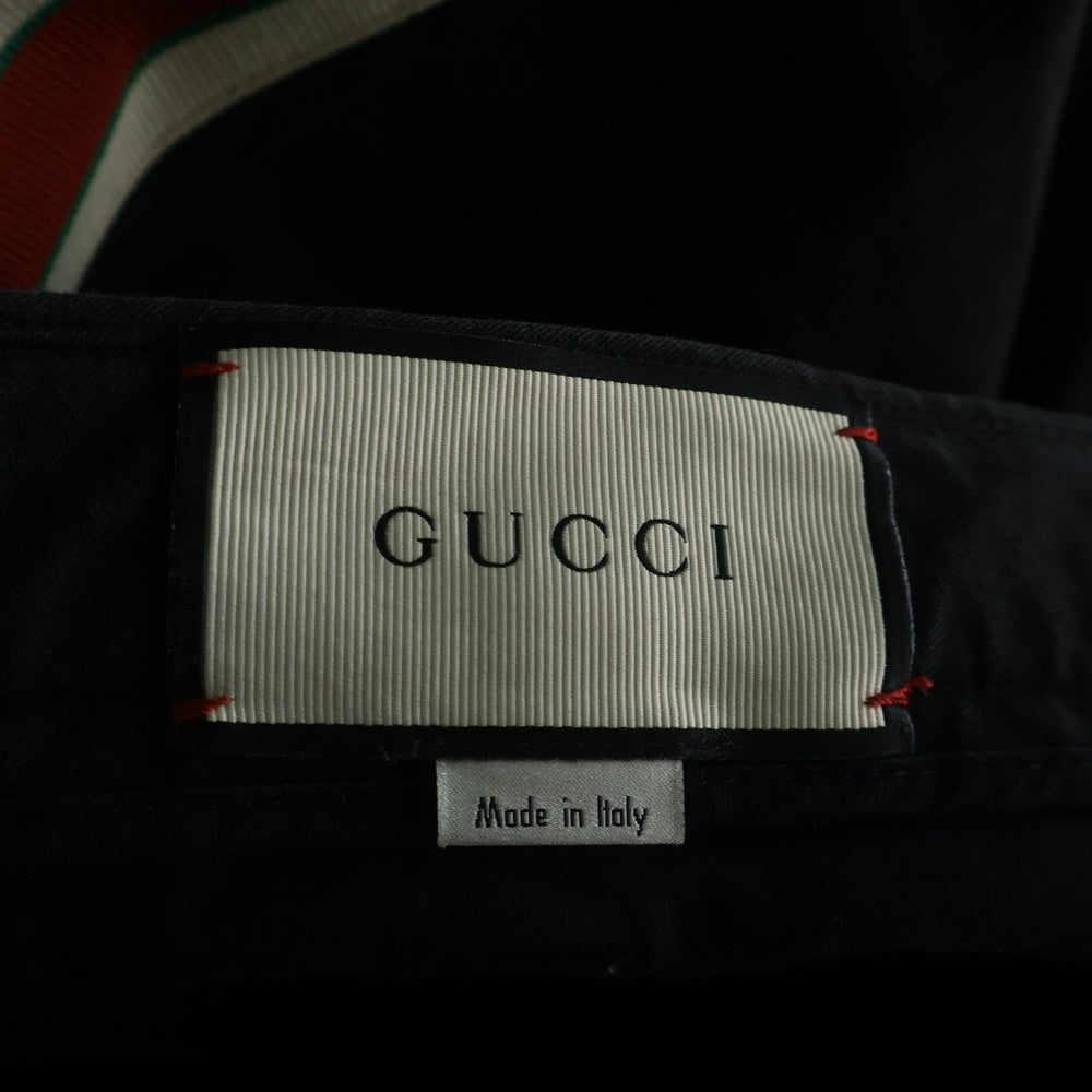 GUCCI(グッチ) 18SS Sideline Pants サイドライン ストレッチパンツ ブラック 495695 Z7576